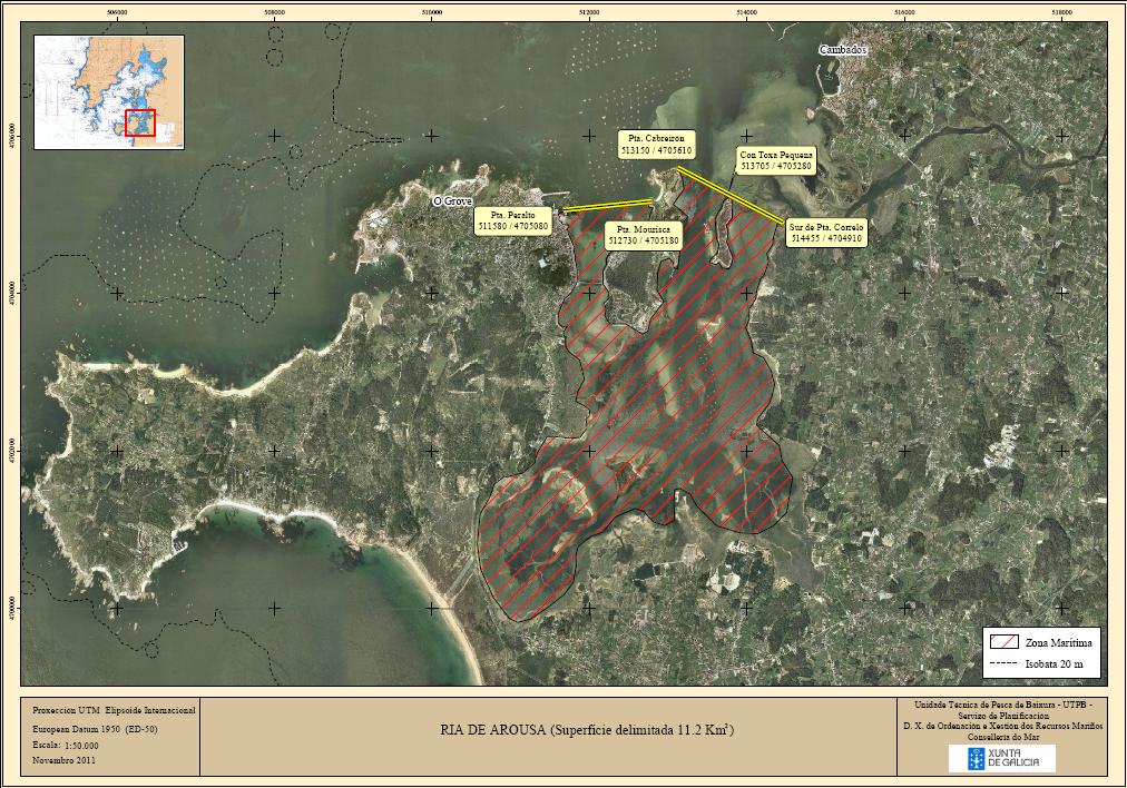 Mapa da ría de Arousa